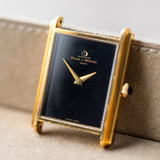 1980s Baume & Mercier 18K Mechanical Tank Ref. 37059