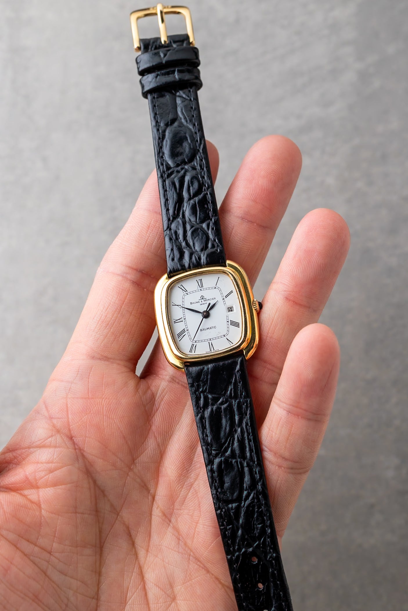 1970s Baume & Mercier Gondole Baumatic 18K Ref.37090