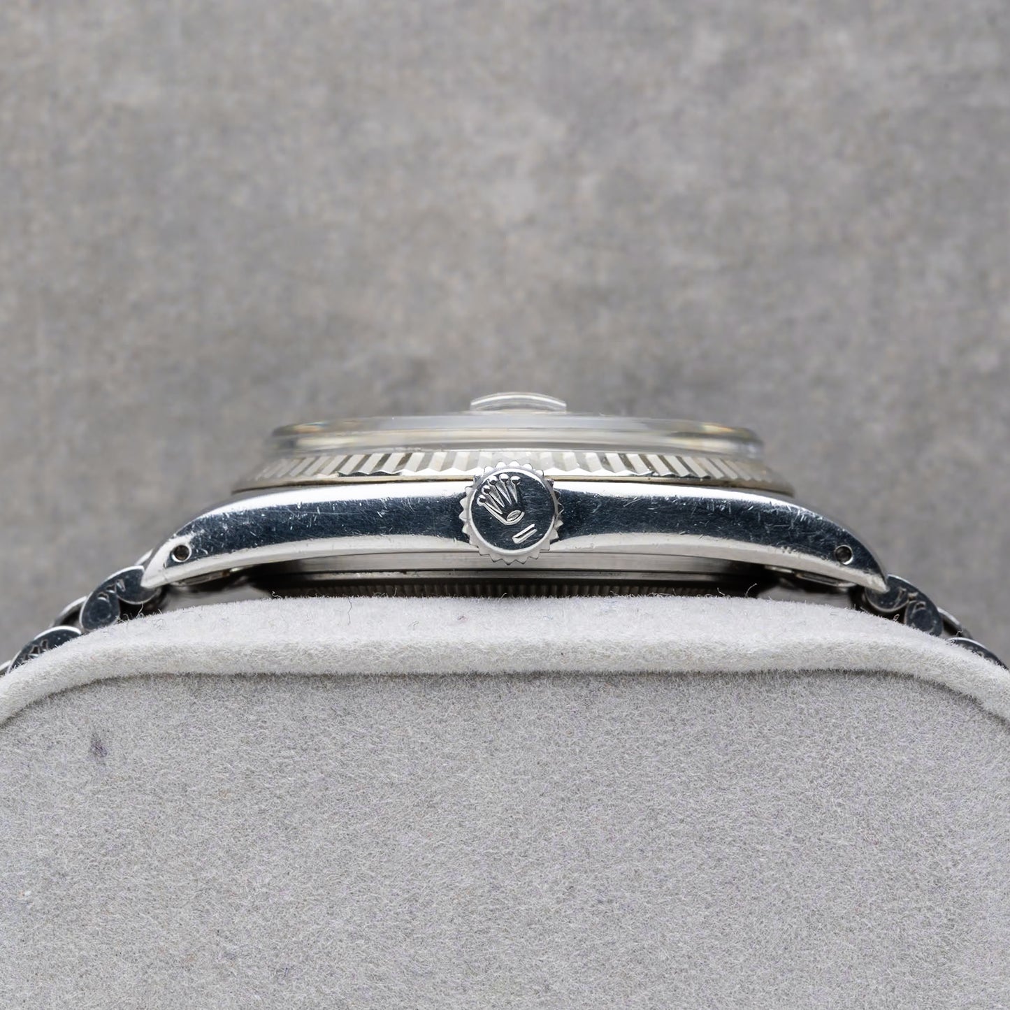 1975 Rolex Datejust Silver Linen Pie Pan Ref.1601