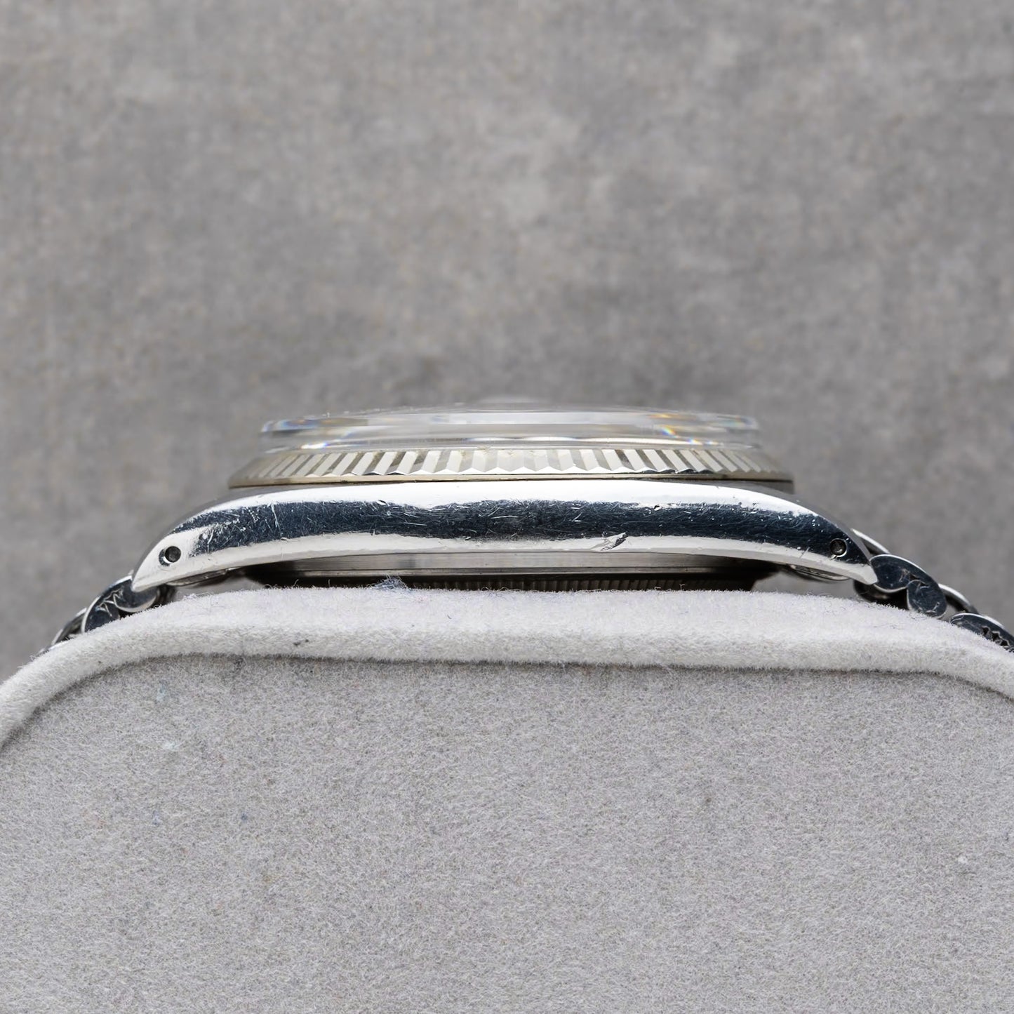 1975 Rolex Datejust Silver Linen Pie Pan Ref.1601