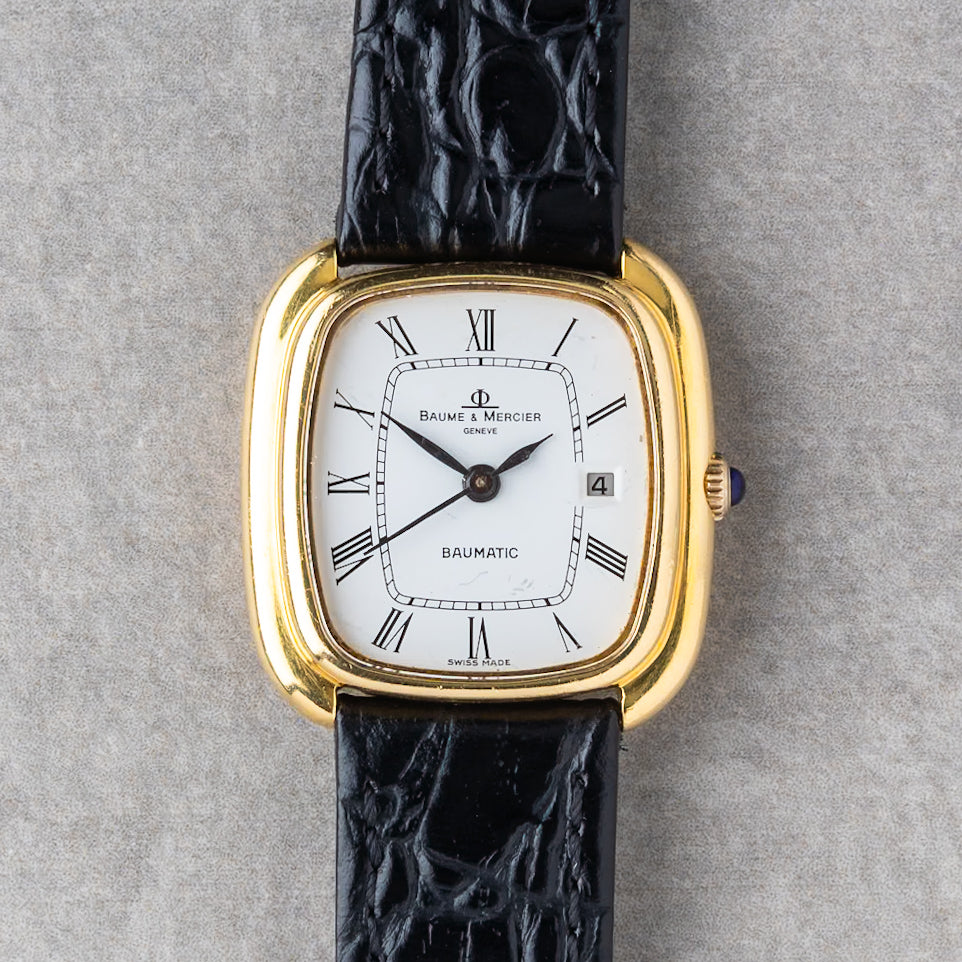 1970s Baume & Mercier Gondole Baumatic 18K Ref.37090