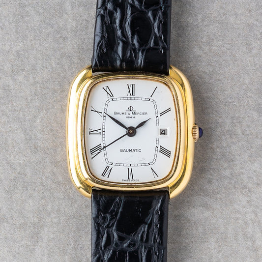 1970s Baume & Mercier Gondole Baumatic 18K Ref.37090