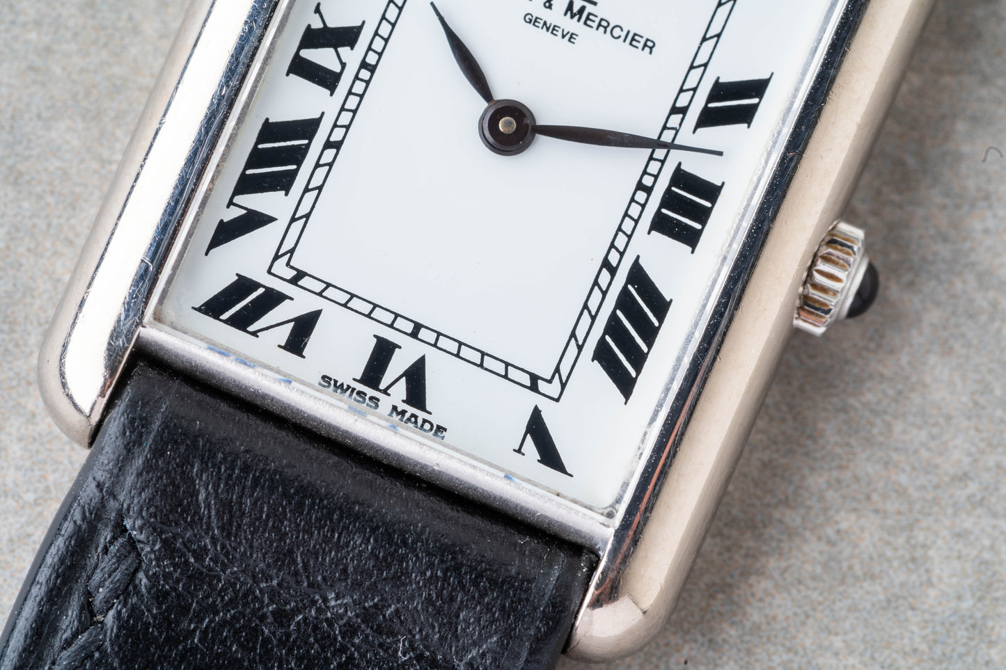 1970s Baume & Mercier 18K White Gold Mechanical Tank Ref. 37077