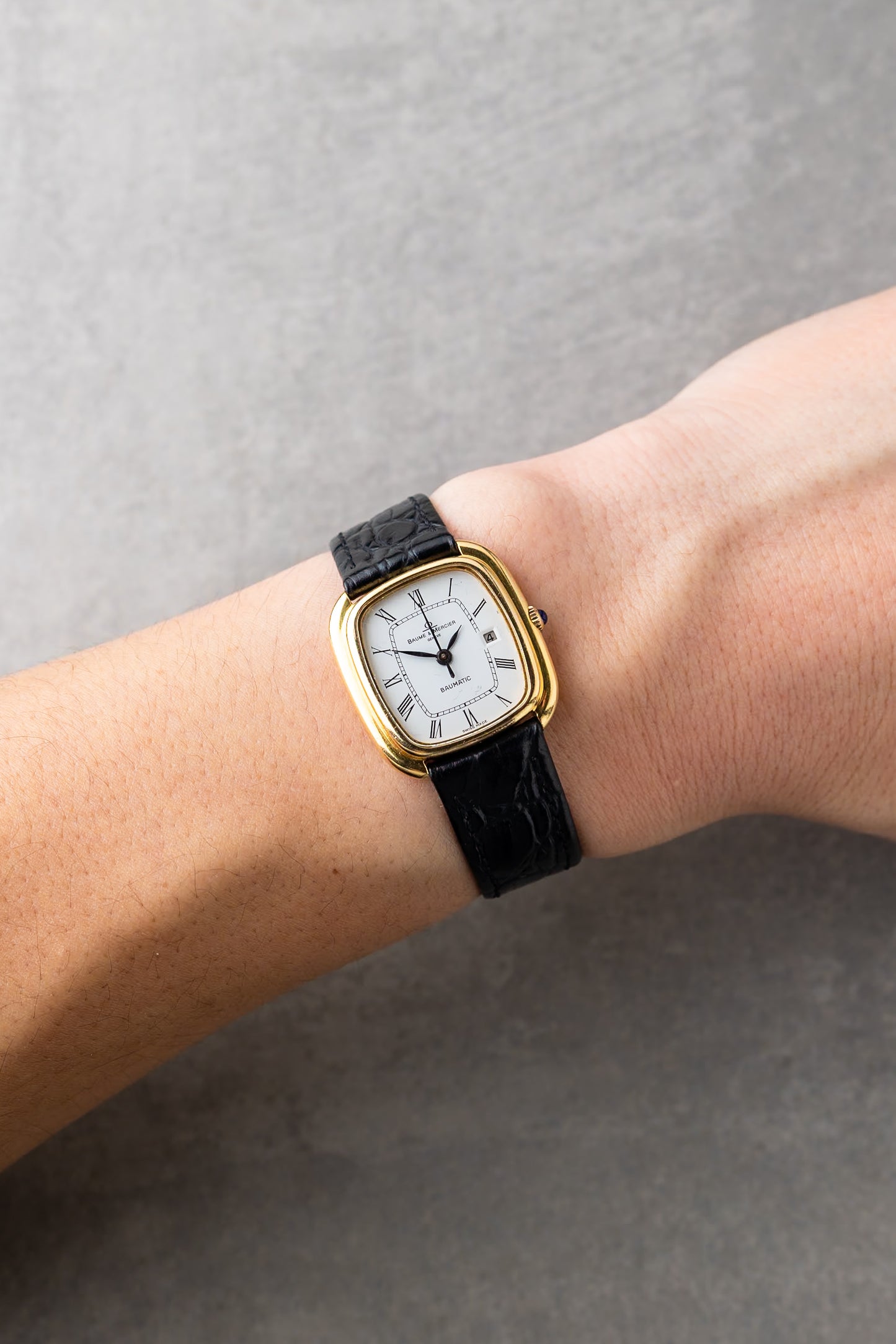 1970s Baume & Mercier Gondole Baumatic 18K Ref.37090