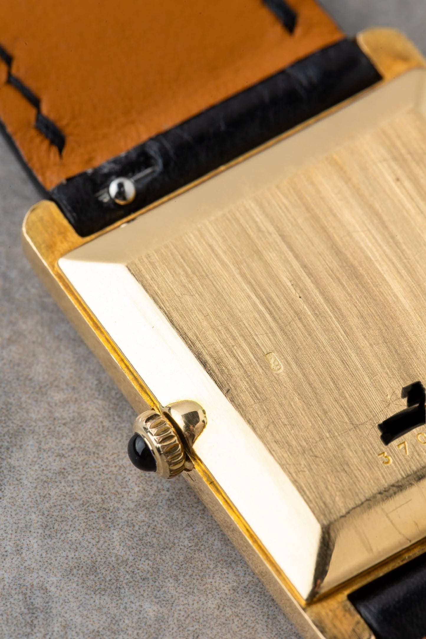 1980s Baume & Mercier 18K Mechanical Tank With Diamonds Ref. 37059 01