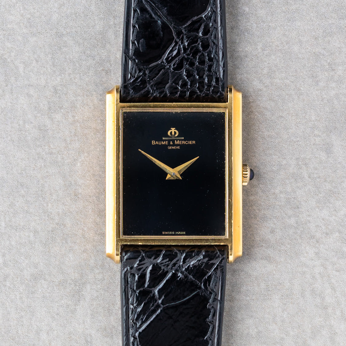 1980s Baume & Mercier 18K Mechanical Tank Ref. 37059