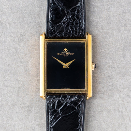 1980s Baume & Mercier 18K Mechanical Tank Ref. 37059