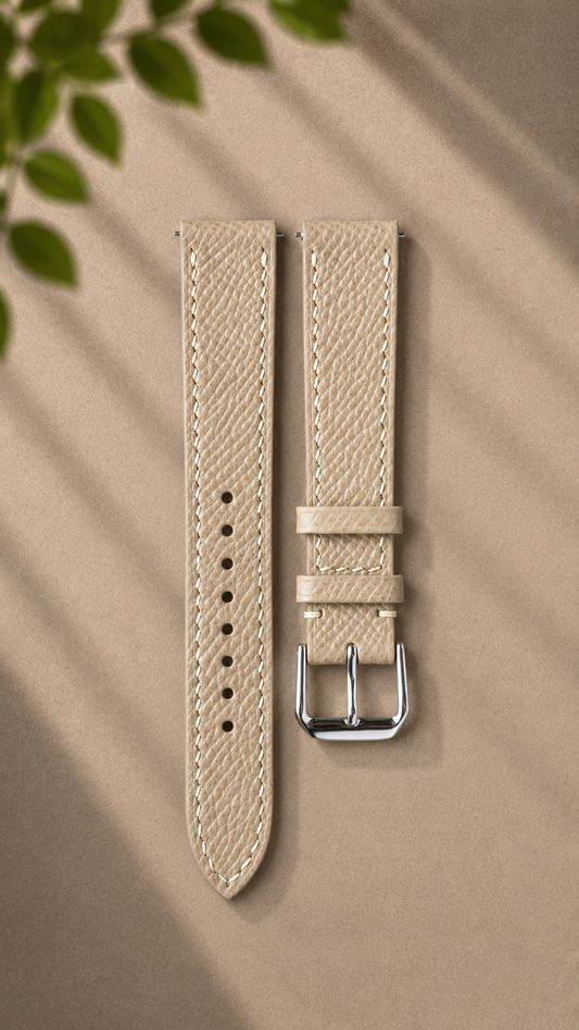 French Epsom Strap - Light Grey
