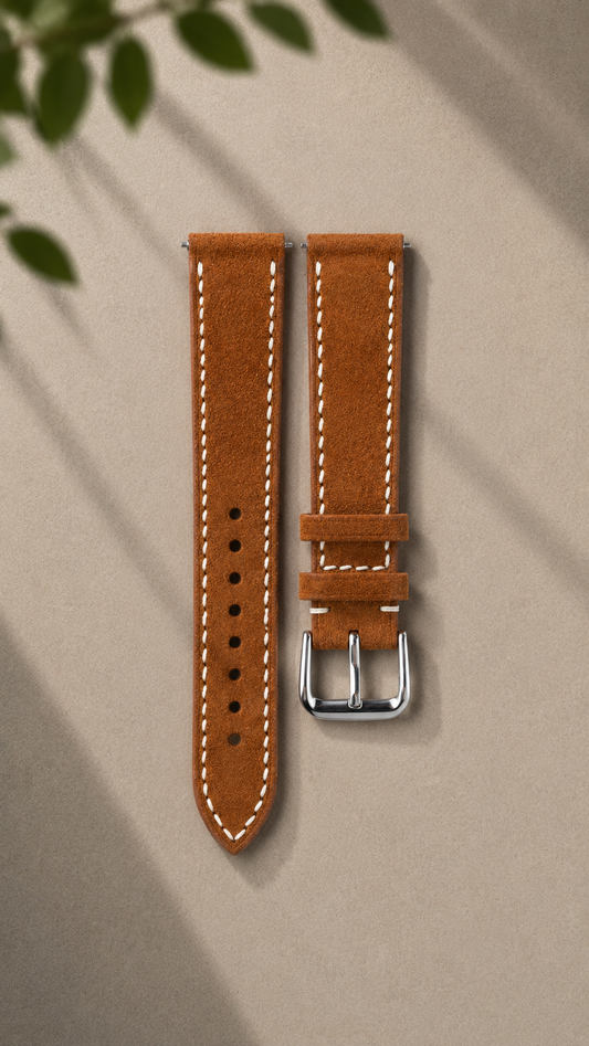 Italian Suede Strap - Brown