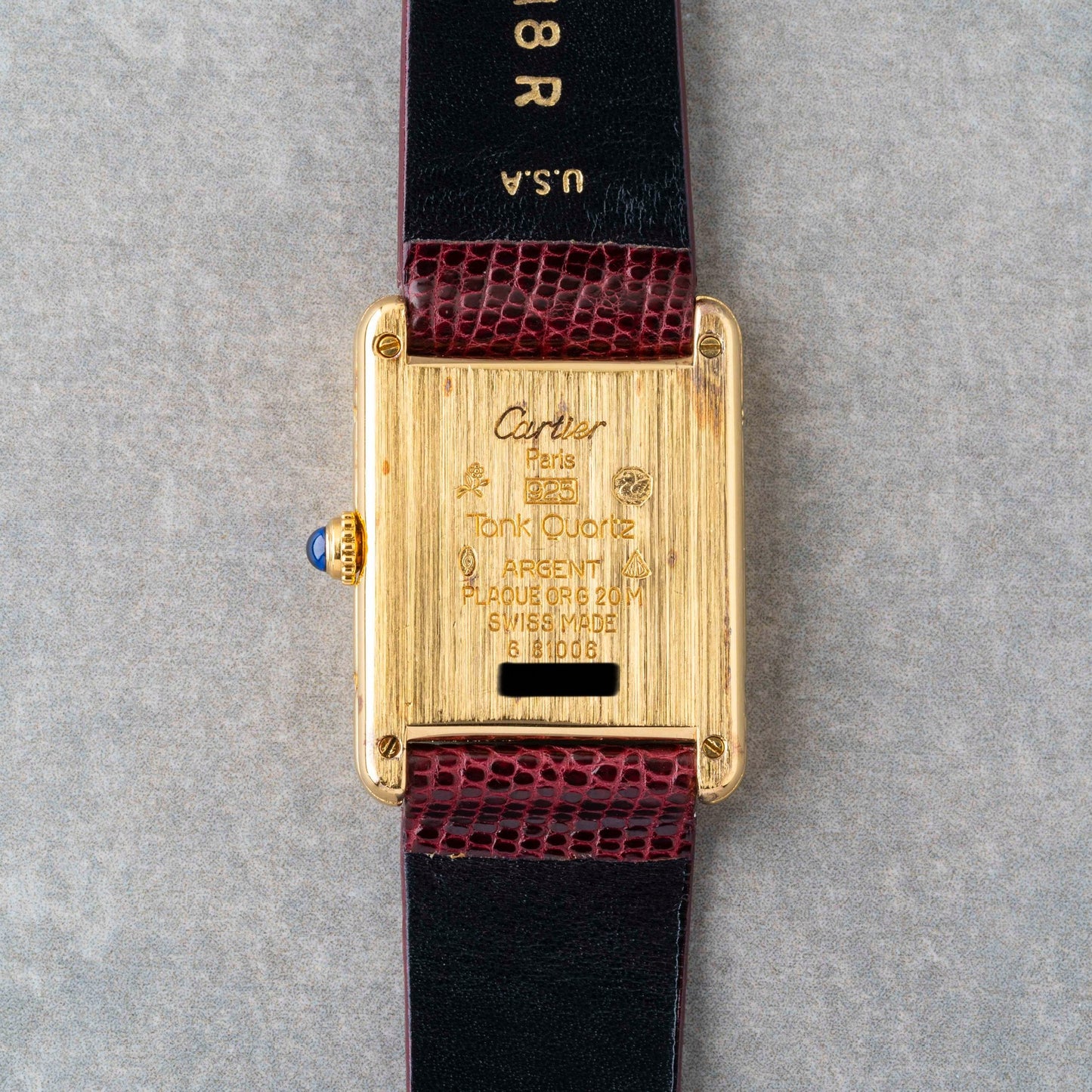 1980s Cartier Tank Must Large Model Quartz Ref. 681006