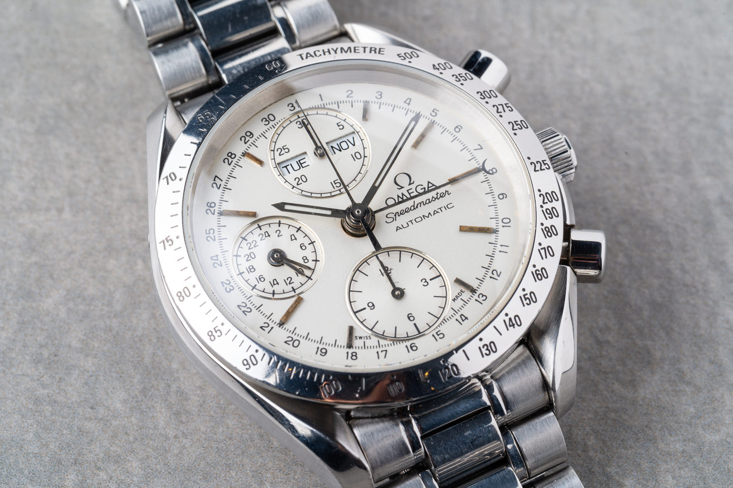 1995 Omega Speedmaster Reduced Automatic Triple Date Chronograph