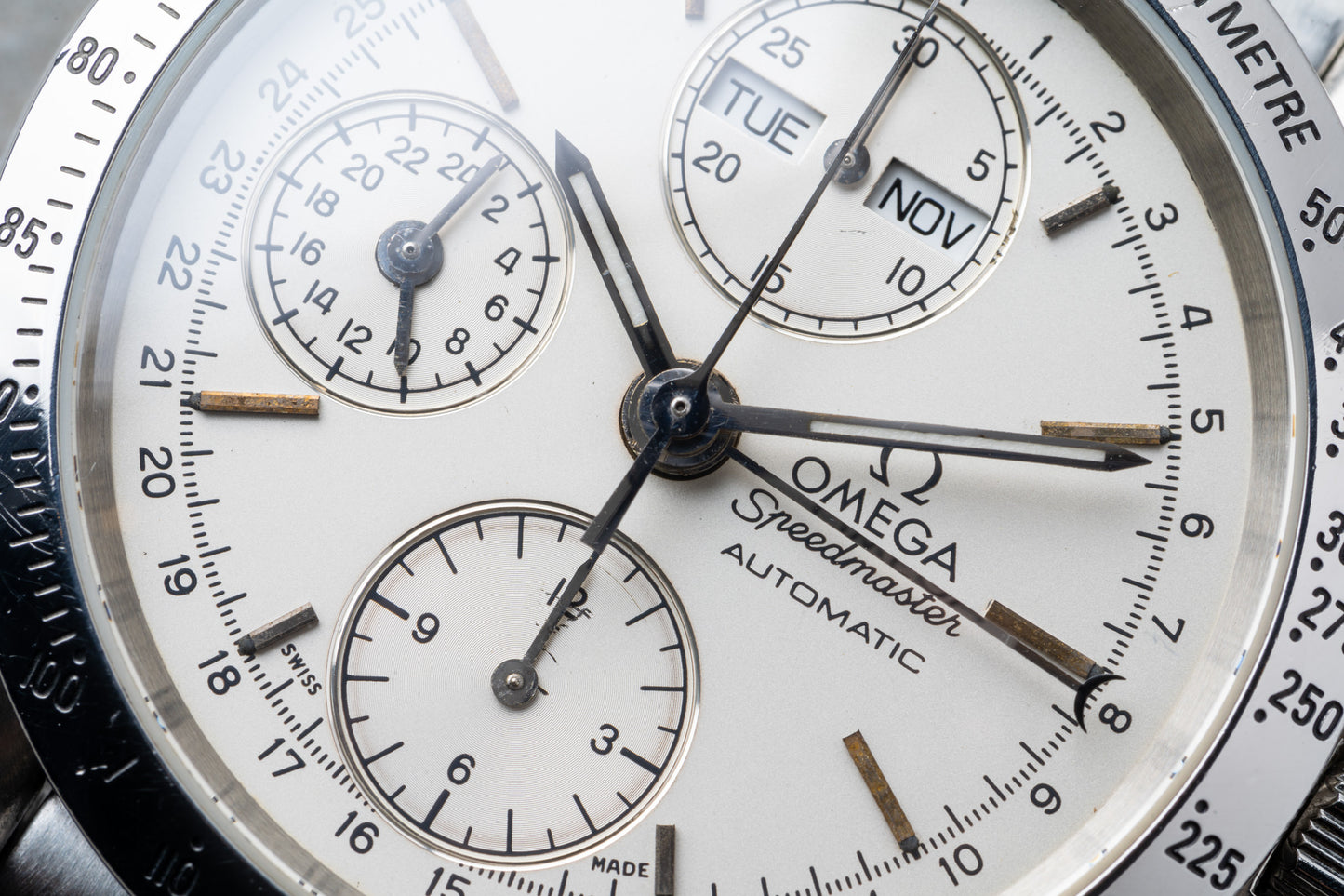 1995 Omega Speedmaster Reduced Automatic Triple Date Chronograph