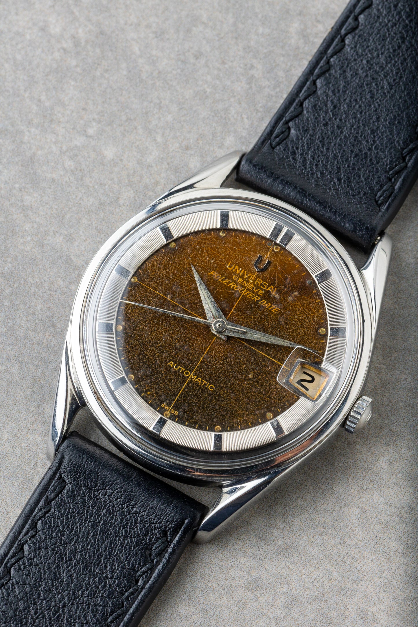 1960 "Tropical" Universal Genève Polerouter Date Automatic Microtor Ref. 204610-2