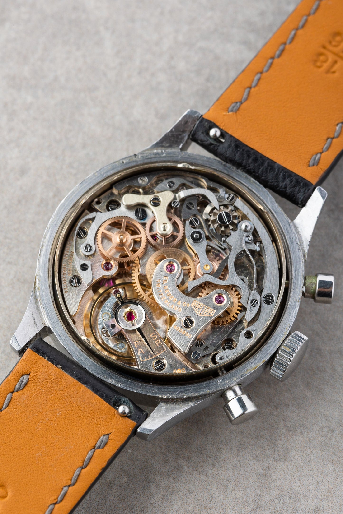 1940s Heuer Big Eyes Chronograph Ref. 59818 With Salmon Dial