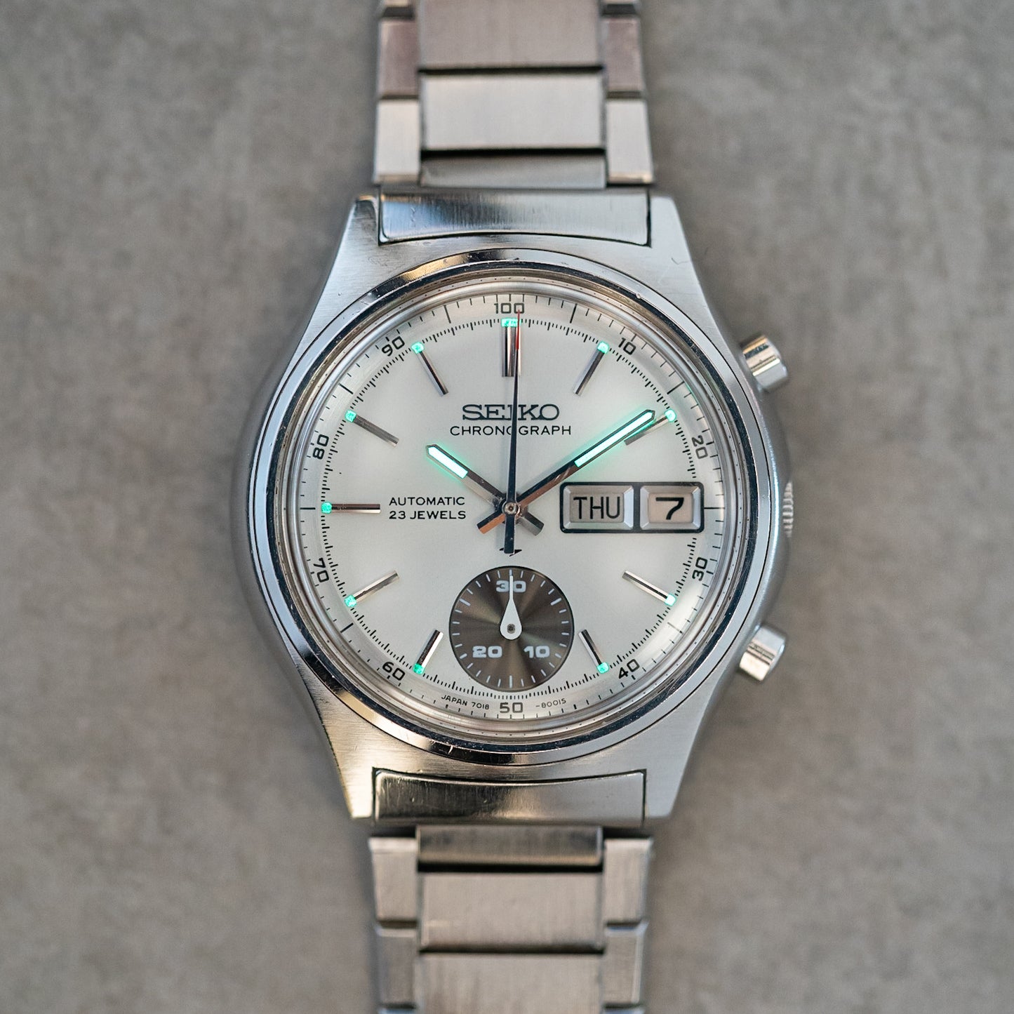 1971 Seiko Flyback Chronograph “One Eyed Panda” Ref. 7018-8000