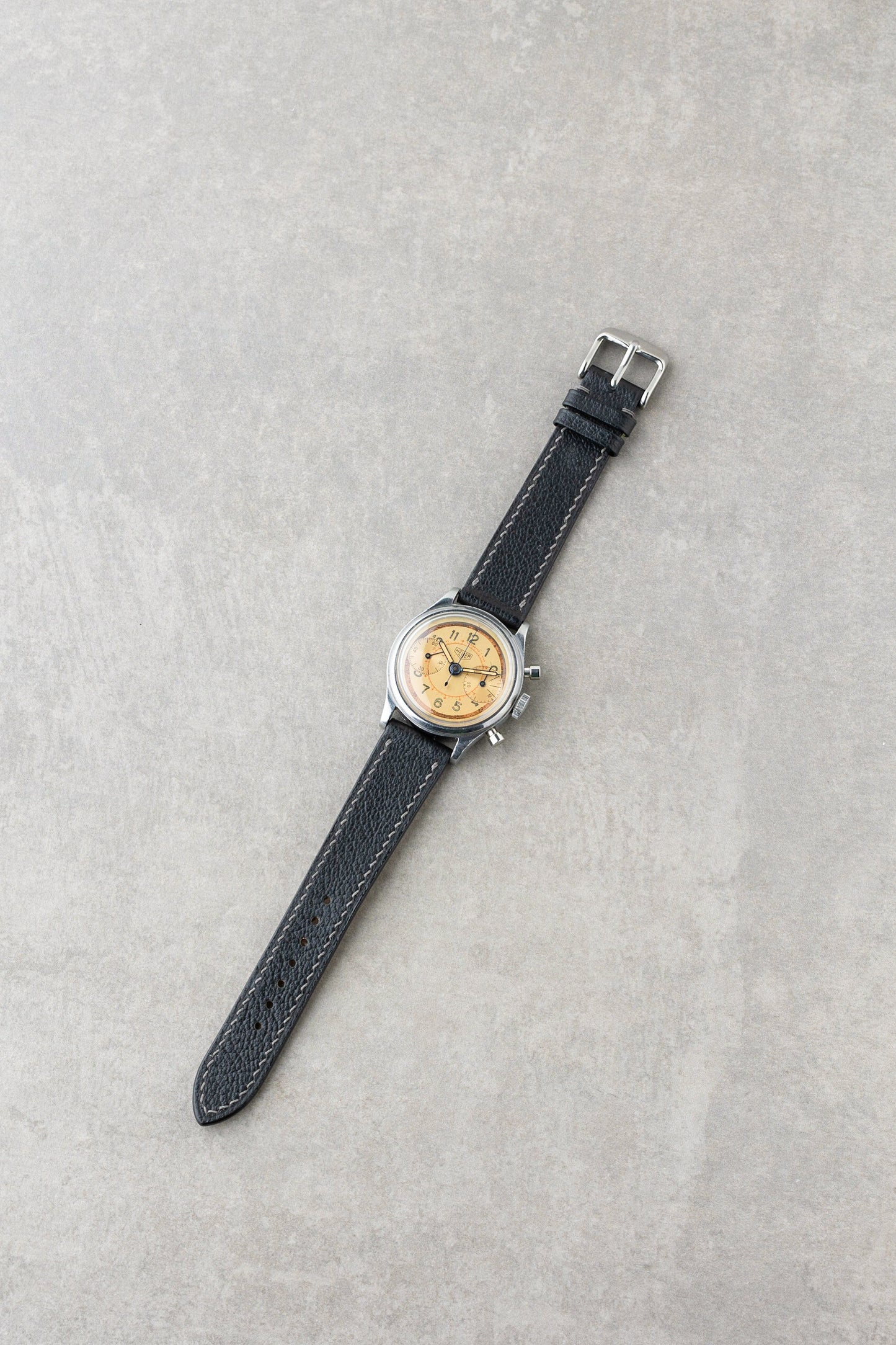 1940s Heuer Big Eyes Chronograph Ref. 59818 With Salmon Dial