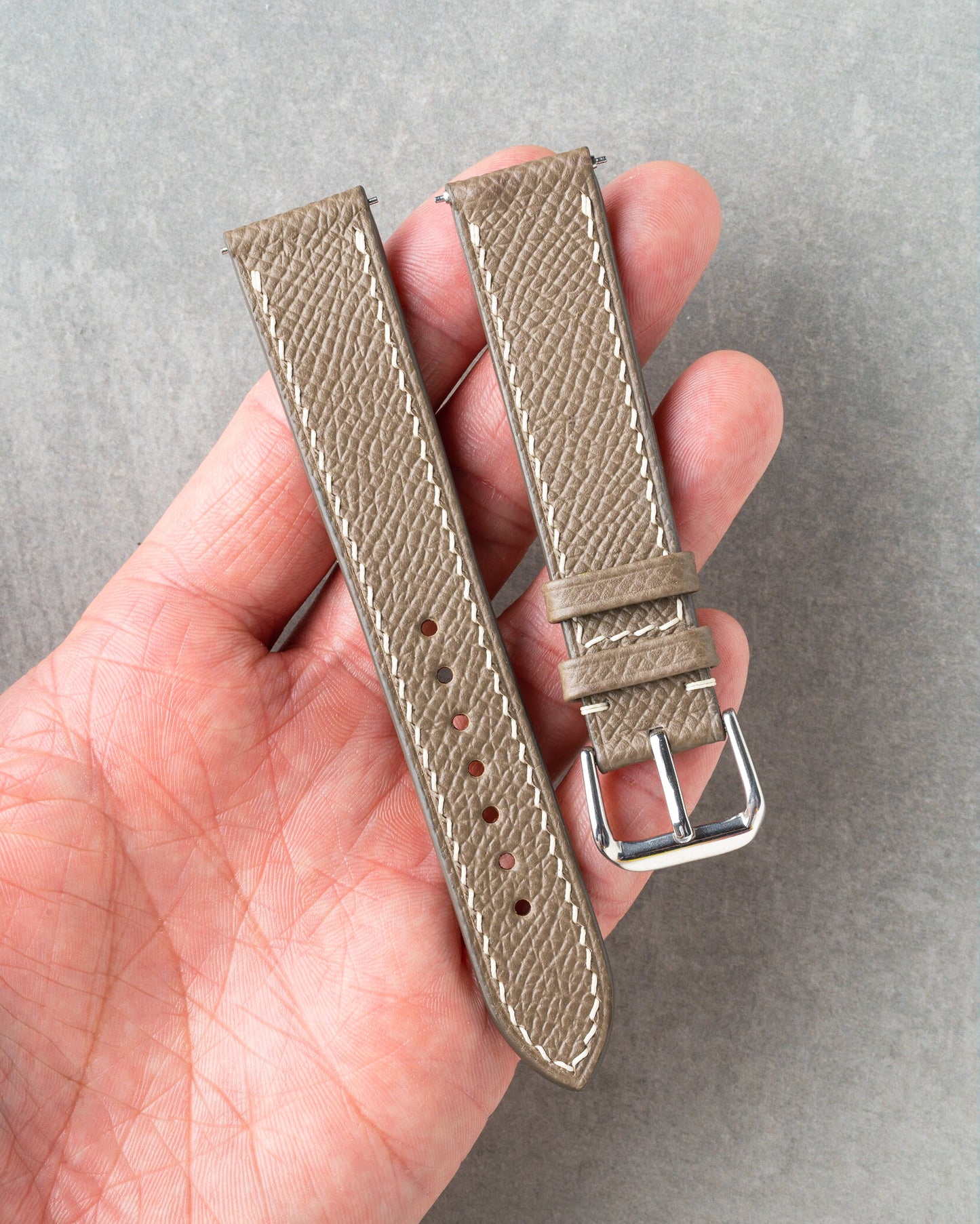 French Epsom Strap - Taupe