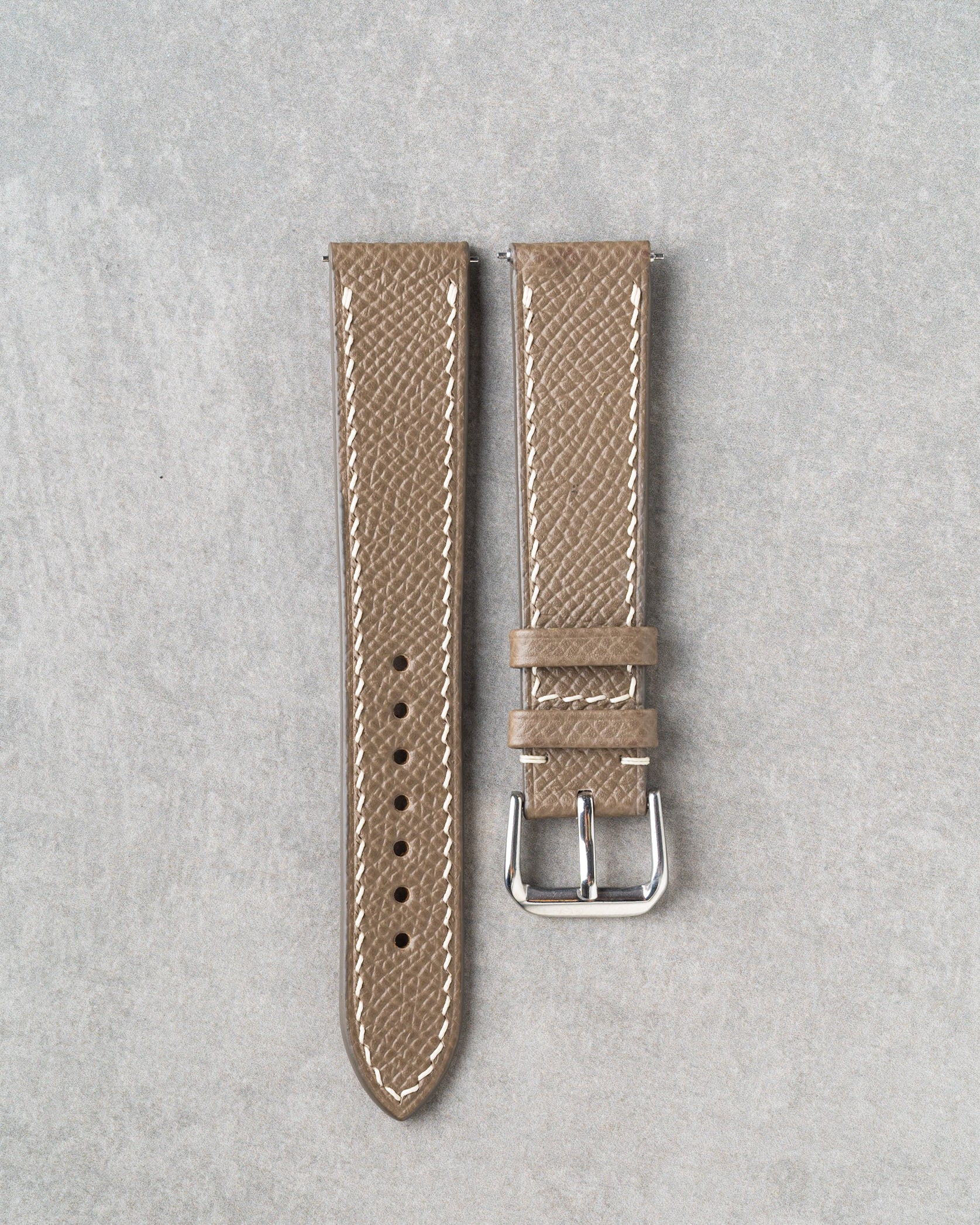 Etoupe Taupe Epsom French Calfskin Double/single Loop Strap 