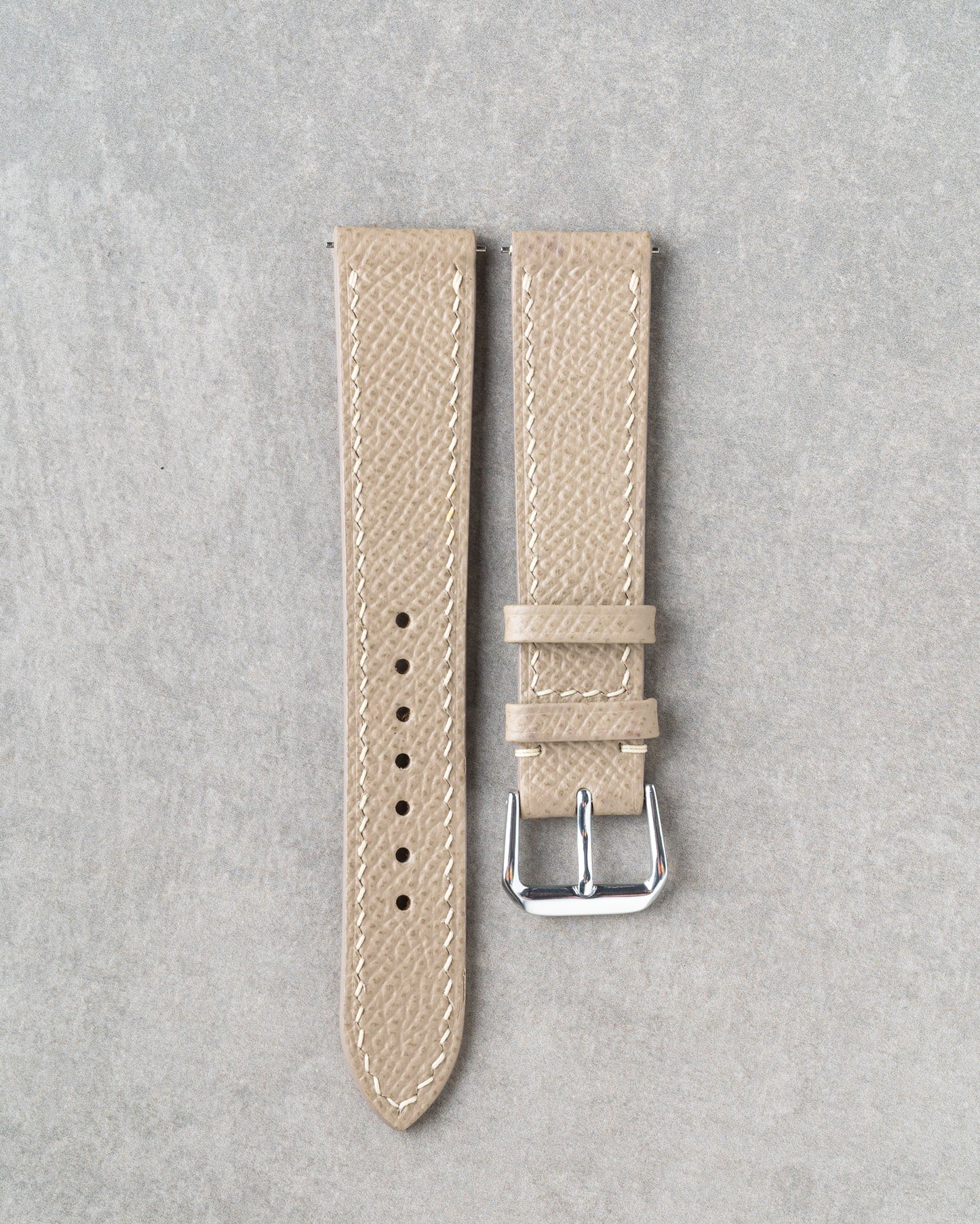 French Epsom Strap - Light Grey