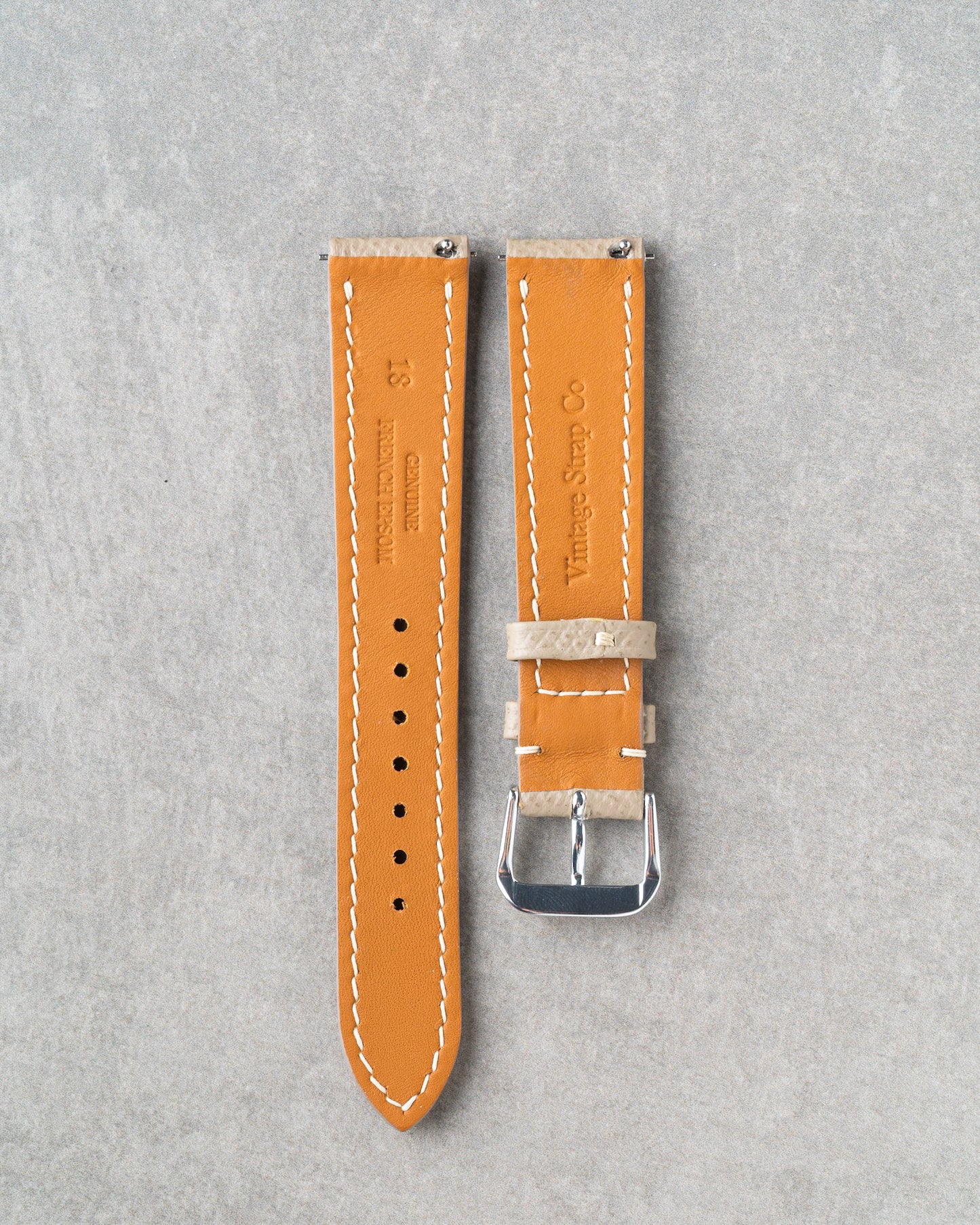 French Epsom Strap - Light Grey