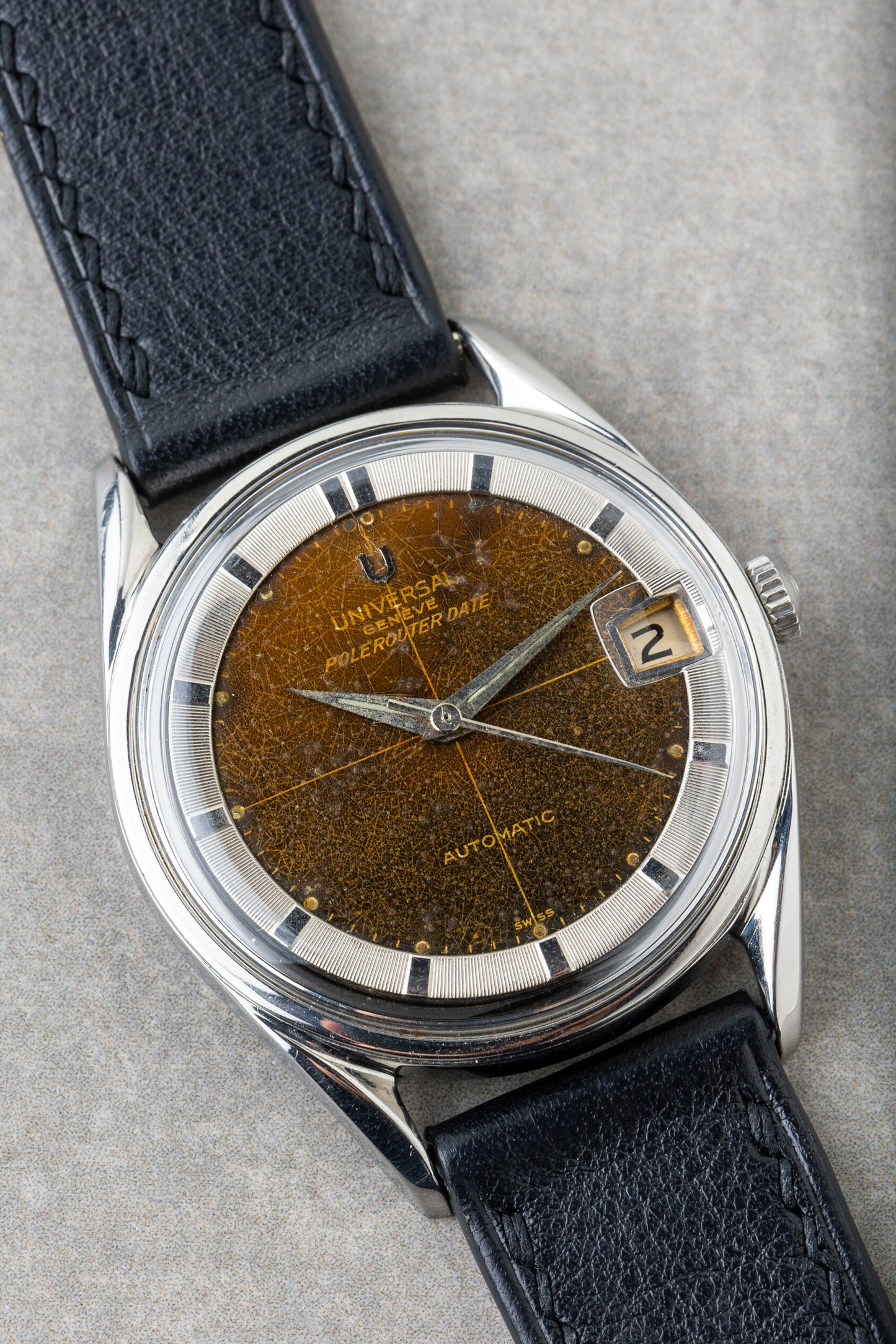 1960 "Tropical" Universal Genève Polerouter Date Automatic Microtor Ref. 204610-2