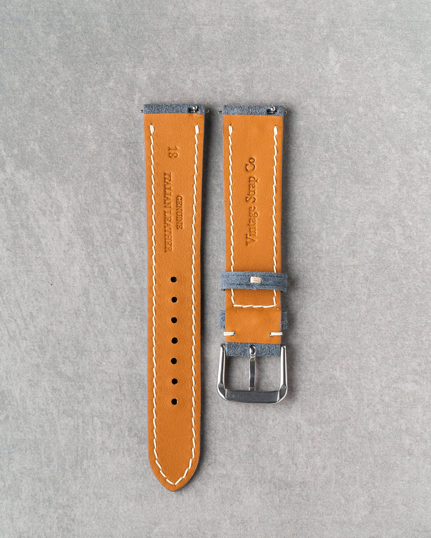 Italian Suede Strap - Grey