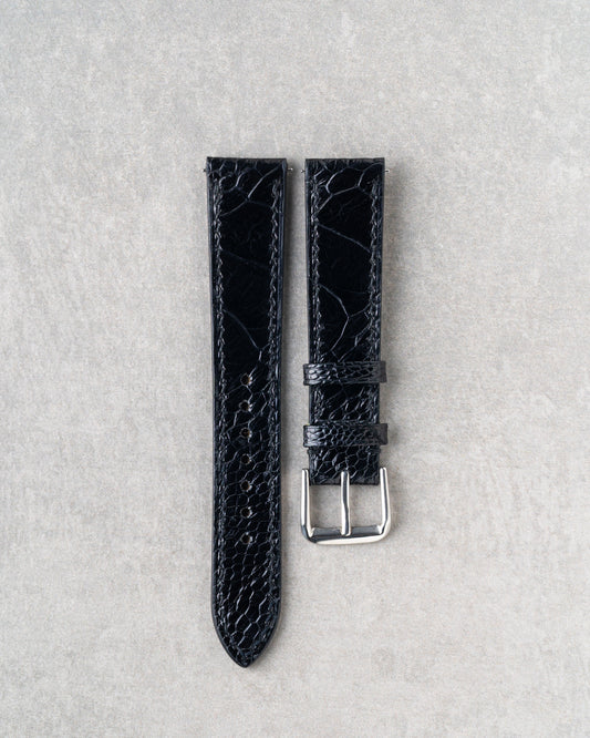 Ostrich Leg Strap - Black