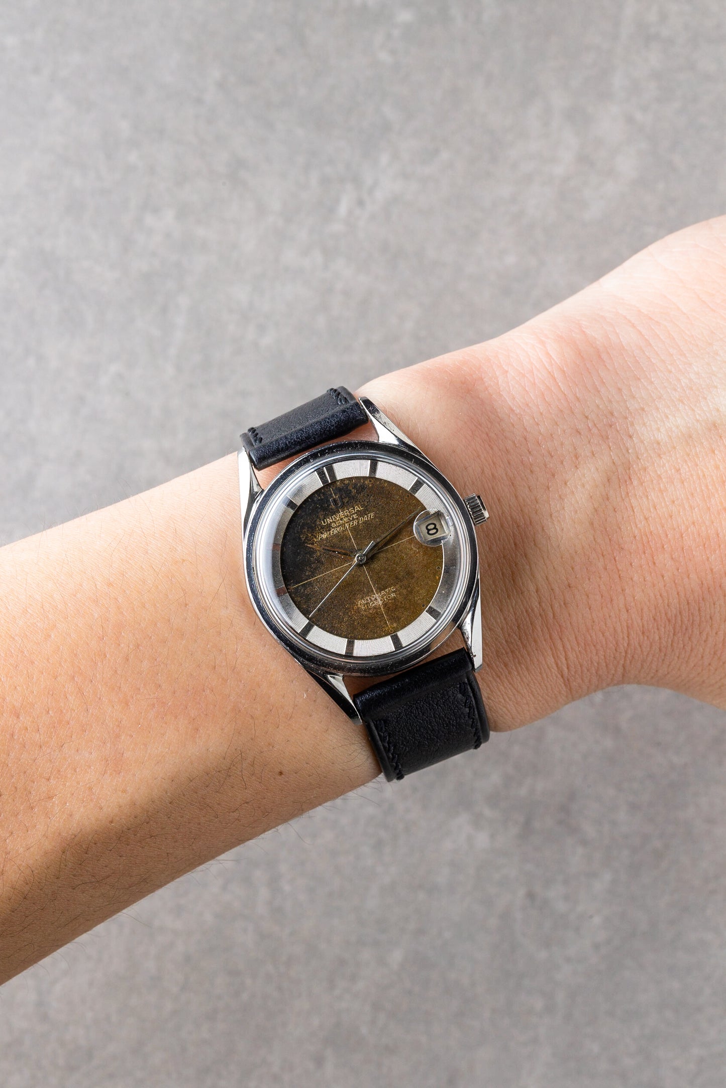 1959 "Tropical" Universal Genève Polerouter Date Automatic Microtor Ref. 204503/2BD