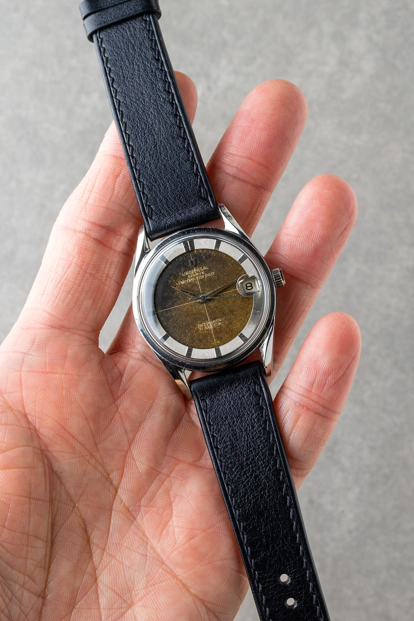 1959 "Tropical" Universal Genève Polerouter Date Automatic Microtor Ref. 204503/2BD