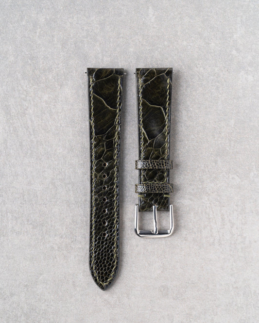 Ostrich Leg Strap - Myrtle