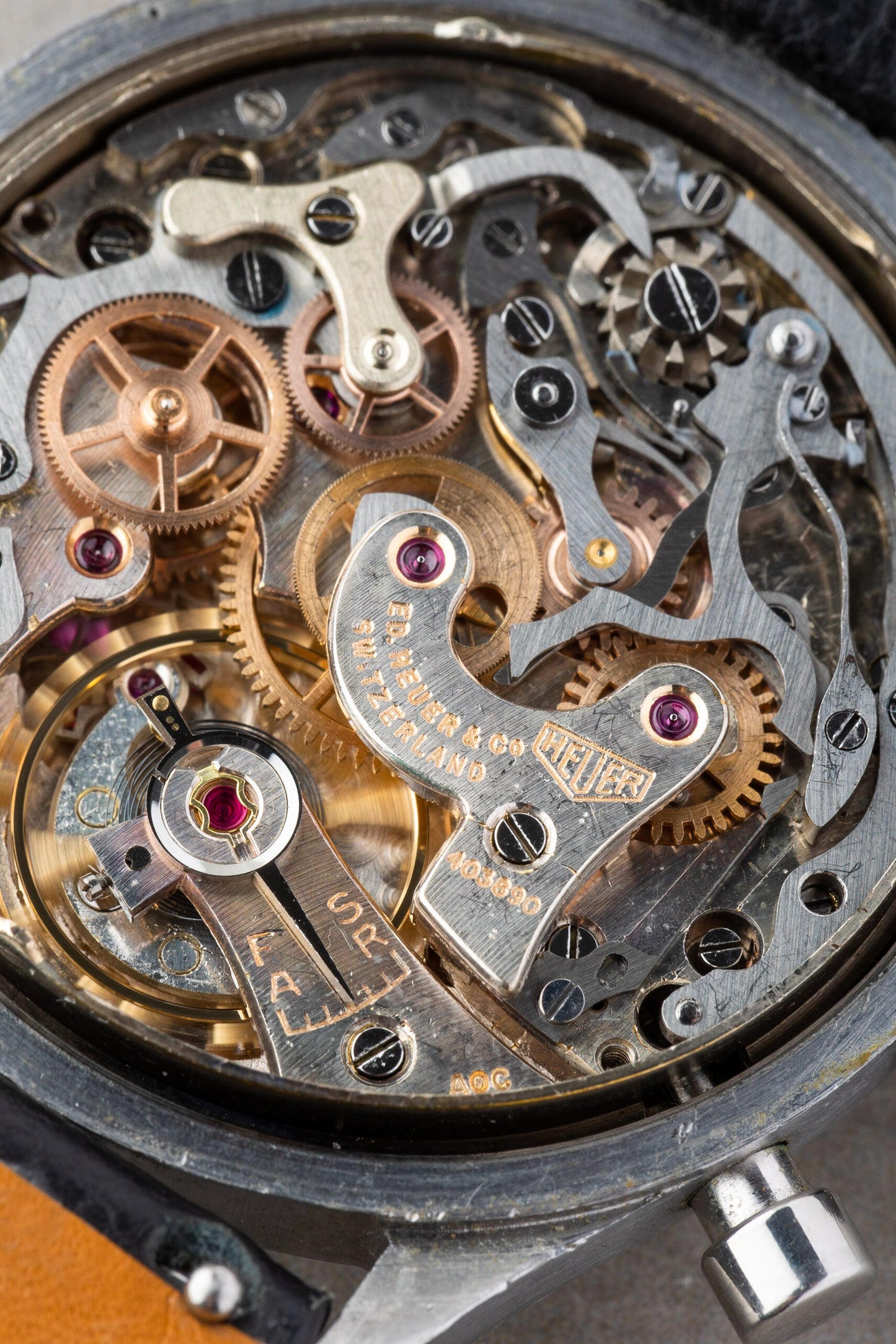 1940s Heuer Big Eyes Chronograph Ref. 59818 With Salmon Dial