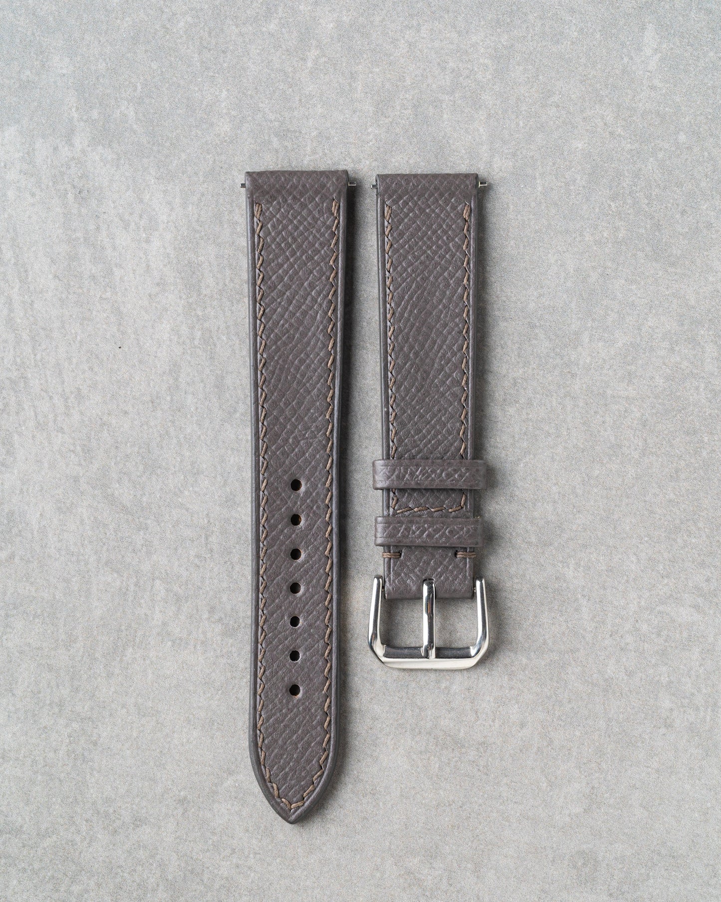 French Epsom Strap - Grey