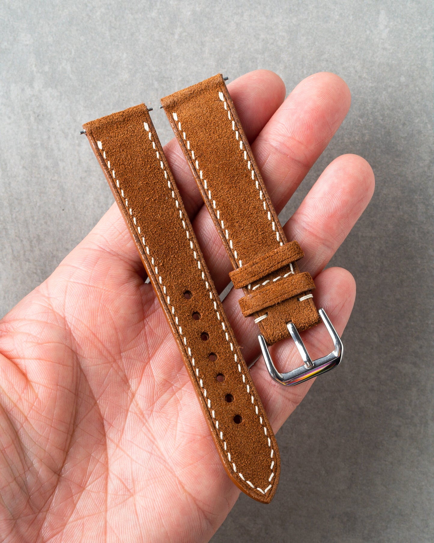 Italian Suede Strap - Brown