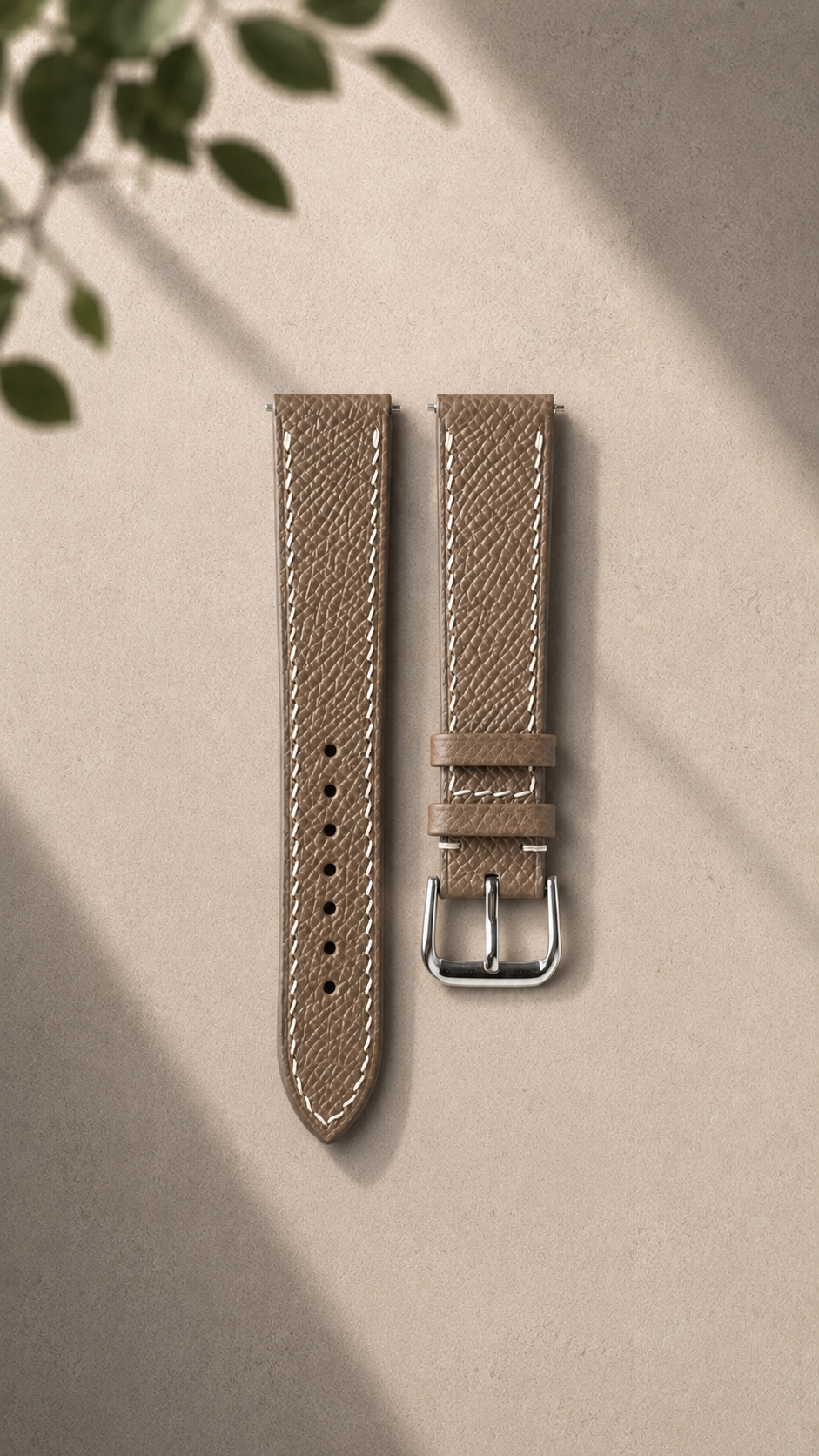 French Epsom Strap - Taupe