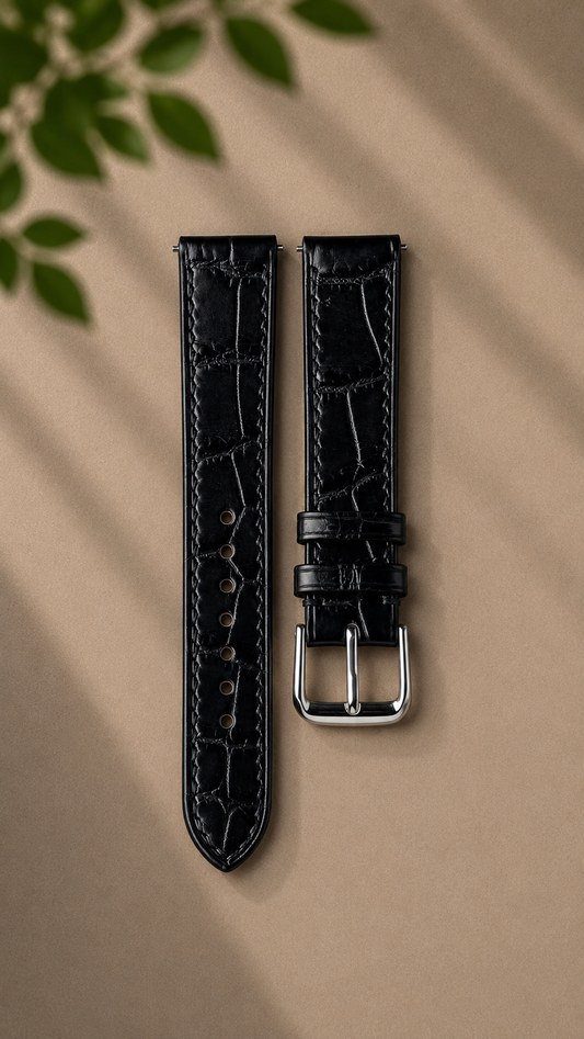 Crocodile Strap - Black