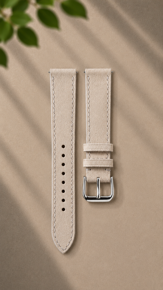 Italian Suede Strap - Cream