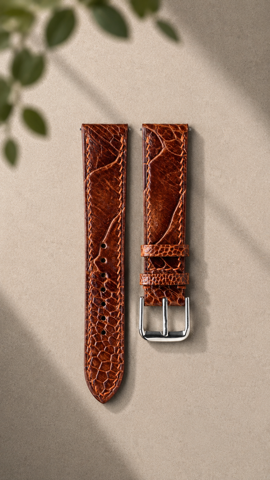 Ostrich Leg Strap - Rooibos Tea