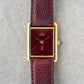 1980s Cartier Tank Must Large Burgundy Ref.6 81006