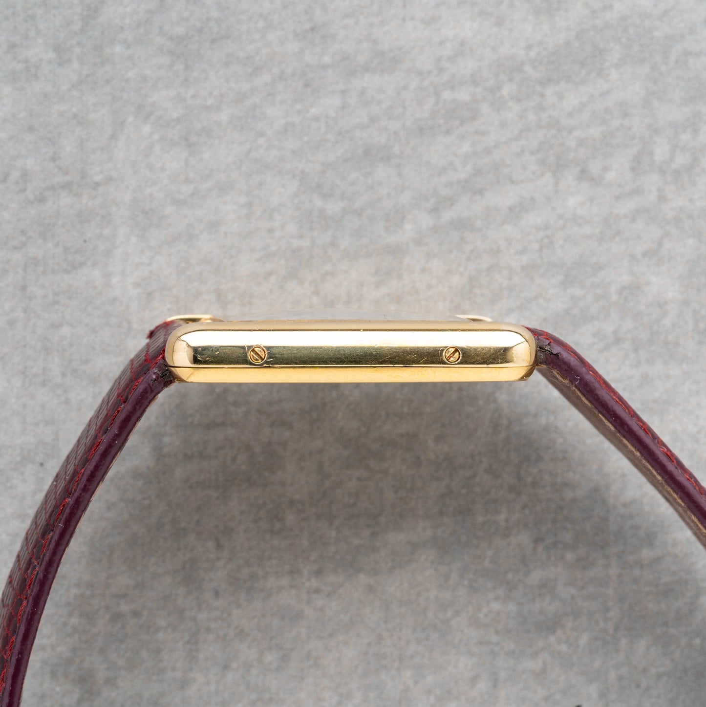 1980s Cartier Tank Must Large Burgundy Ref.6 81006
