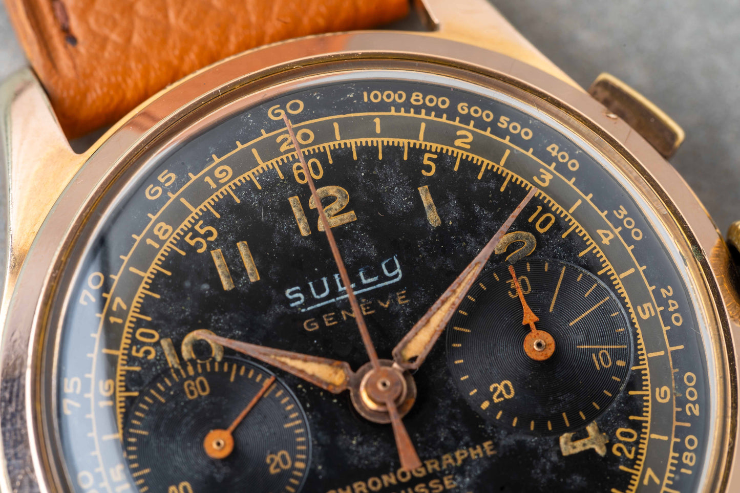 1950s Sully Geneve Chronograph "Black Gilt"
