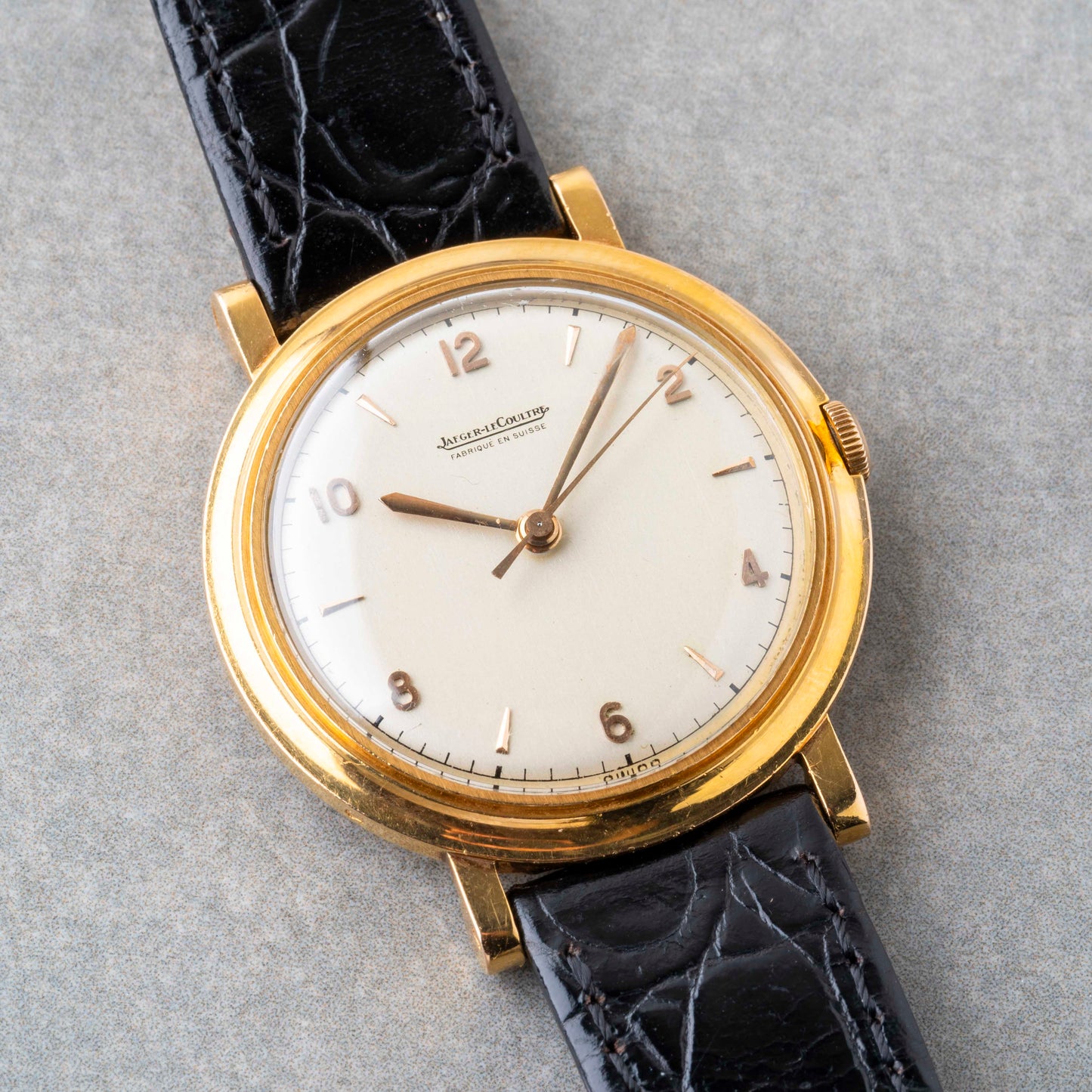 1950s Jaeger LeCoultre 18K Solid Gold Hand Winding