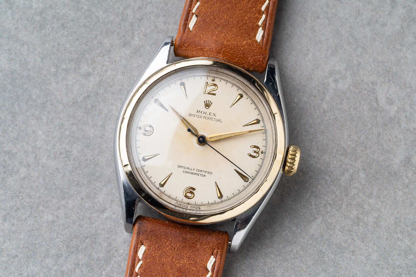 1952 Rolex Oyster Perpetual Semi-Bubbleback "Explorer Dial" Ref. 6085