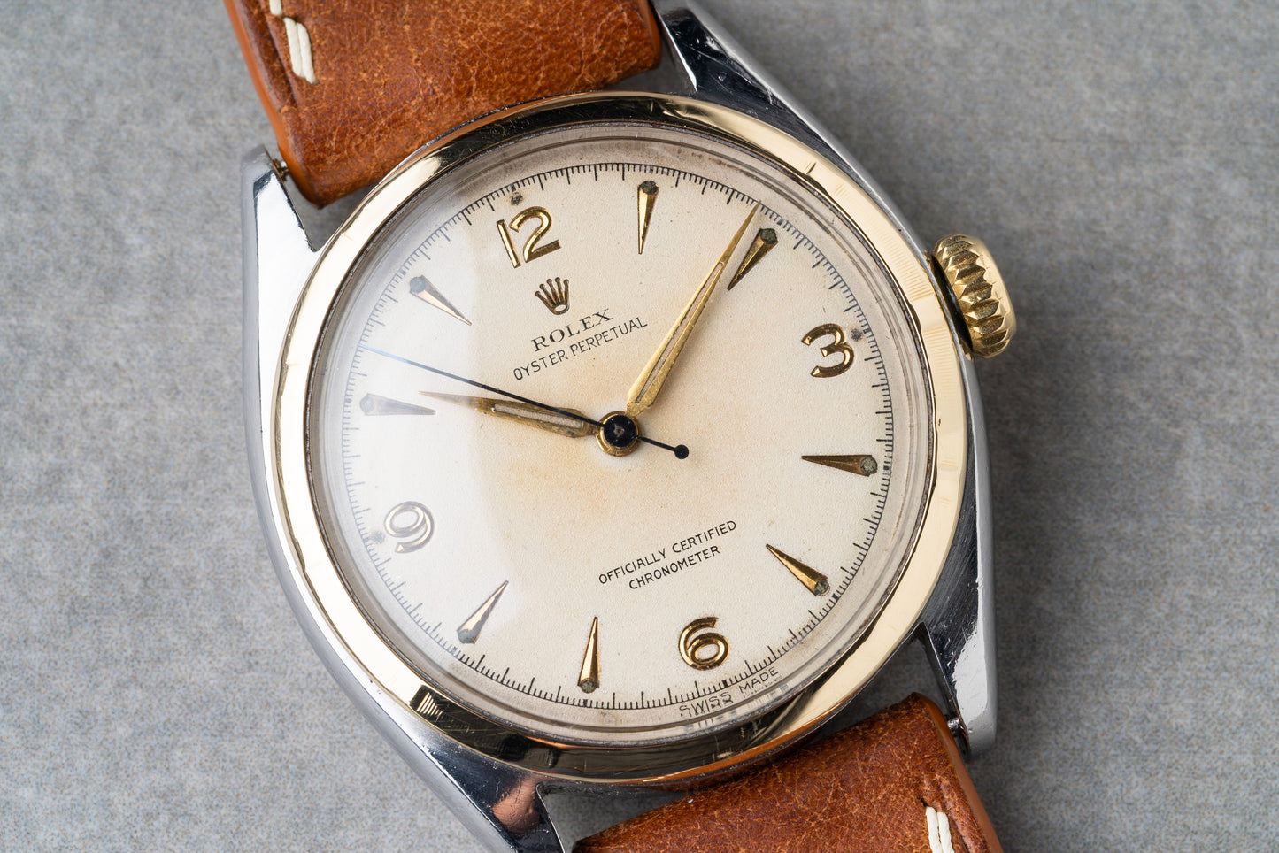 1952 Rolex Oyster Perpetual Semi-Bubbleback "Explorer Dial" Ref. 6085