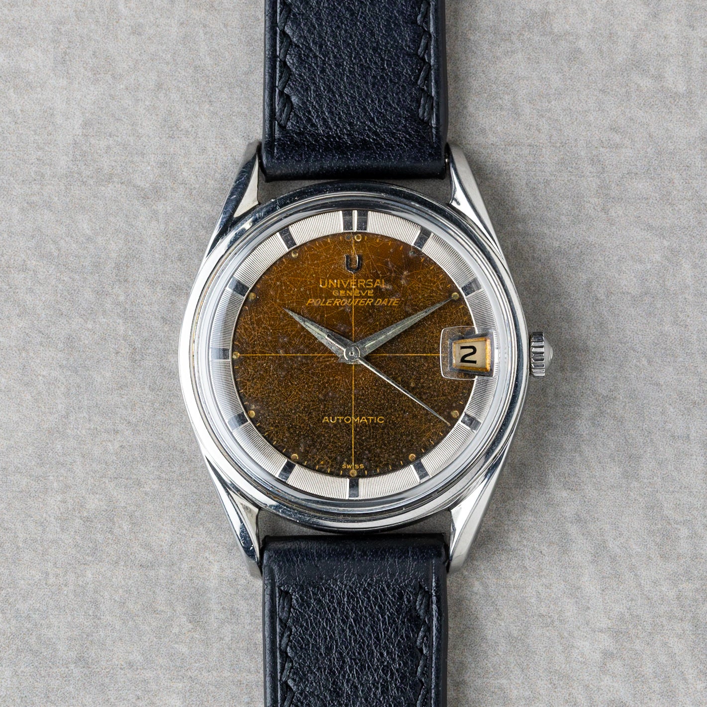 1960 "Tropical" Universal Genève Polerouter Date Automatic Microtor Ref. 204610-2